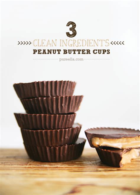 Homemade Peanut Butter Cups : only 3 clean ingredients