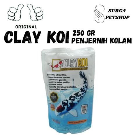 Jual JAMIN ORI Clay Koi 250 Gr Calcium Montmorillonite Clay Kalsium