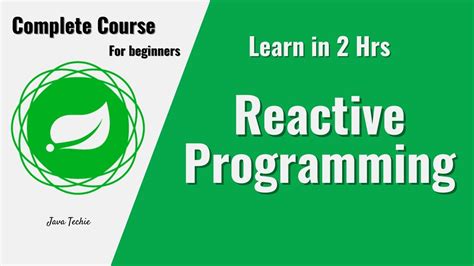 Spring Boot Reactive Programming Complete Tutorials For Beginners