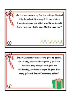 Winter Multistep Word Problems No Regrouping FREEBIE By Ms C In Second