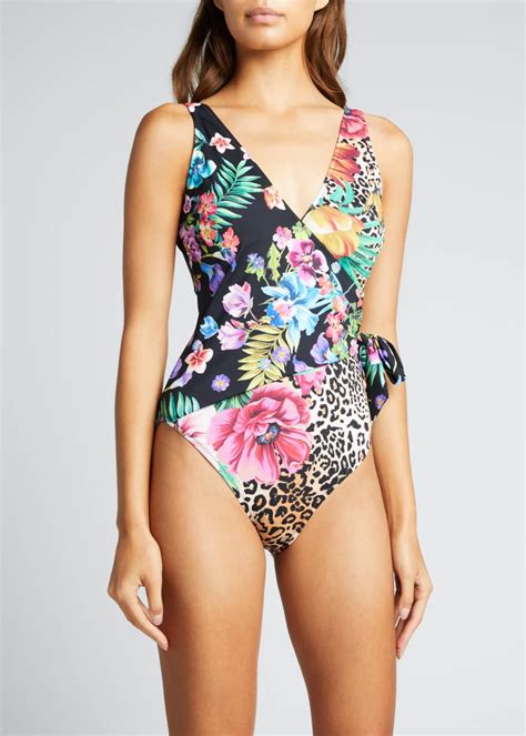 Johnny Was Monarch Wrap One Piece Swimsuit Bergdorf Goodman