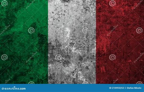 Bandera Italiana De Italia En Textura Fondo Concreto Ilustraci N Del