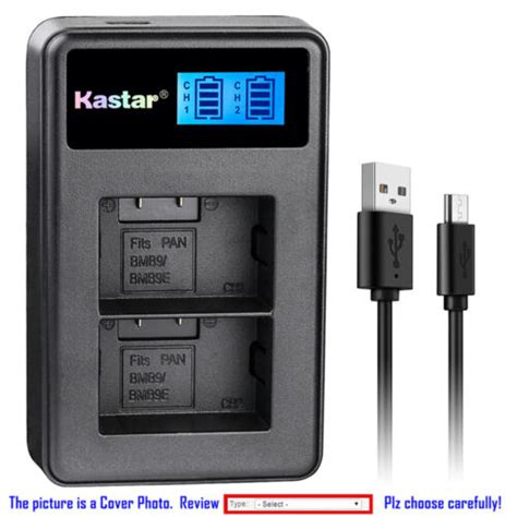 Kastar Battery Lcd Dual Usb Charger For Panasonic Dmw Bmb Dmw Bmb E