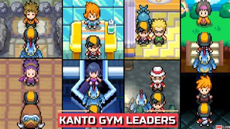 Pokémon HeartGold SoulSilver All KANTO GYM Leader Battles YouTube