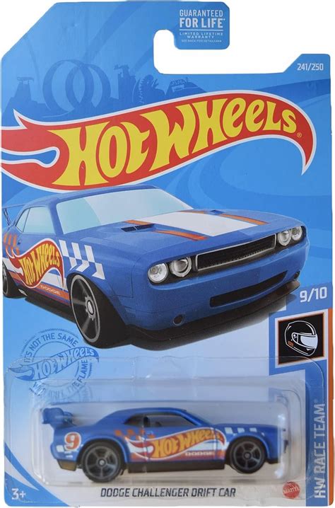 Amazon Hot Wheels Dodge Challenger Drift Car Hw Race Team Blue Toys Games
