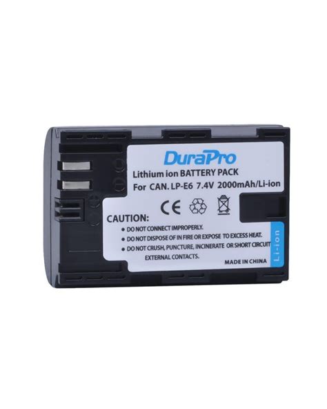 DuraPro 2 X 2000mAh LP E6 Battery LCD USB Dual Charger For Canon 5D