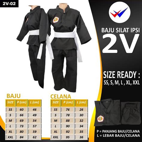 Jual Baju Silat Seragam Pencaksilat Ipsi Pemula Pakaian Pencak Hitam