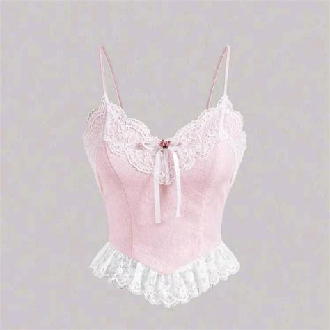 Coquette Pink Lace Top For Medium And Large Sizes