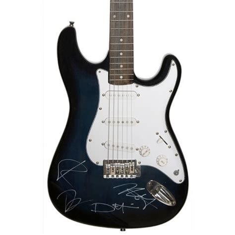 Clutch Band Signed Fender Blackened Blue Woodgrain Stratocaster Styled