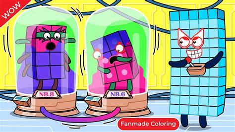 Are You Nb 8 Or Nb 6 Numberblocks Fanmade Coloring Story Youtube