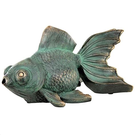 Butterfly Asian Koi Piped Spitter Statue Fam Eu533068 Design Toscano