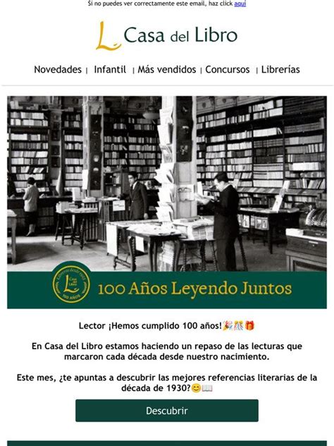 Casa Del Libro Es Lector Descubre Este Mes La D Cada De