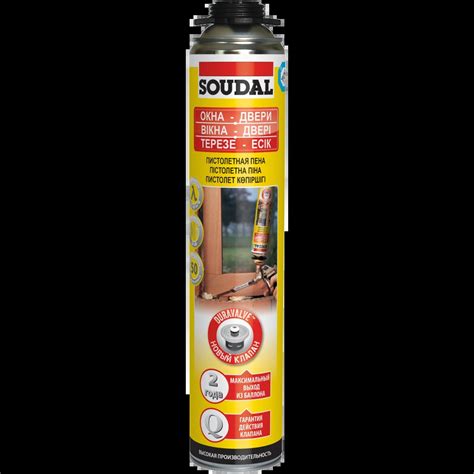 Піна монтажна пістолет SOUDAL 750мл