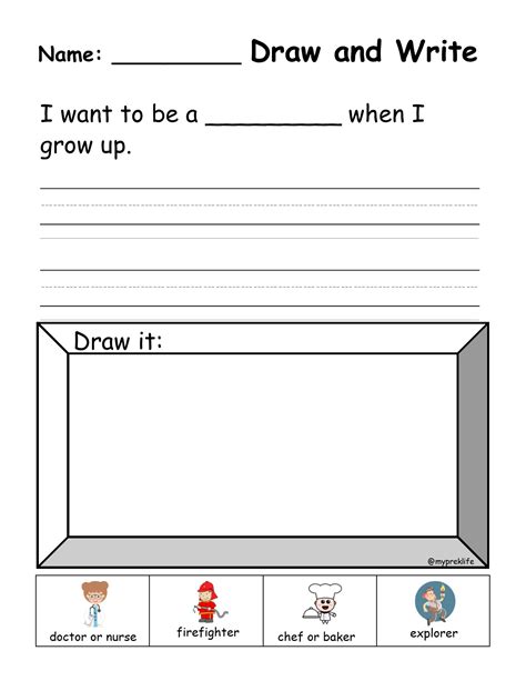 Draw And Write Writing Prompts For Kindergarten Homeschool