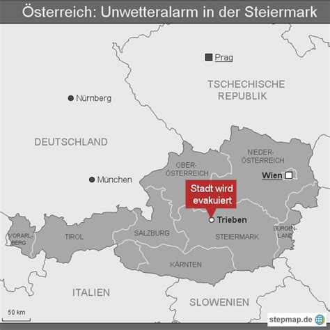 Stepmap Sterreich Unwetter In Der Steiermark Landkarte F R Sterreich