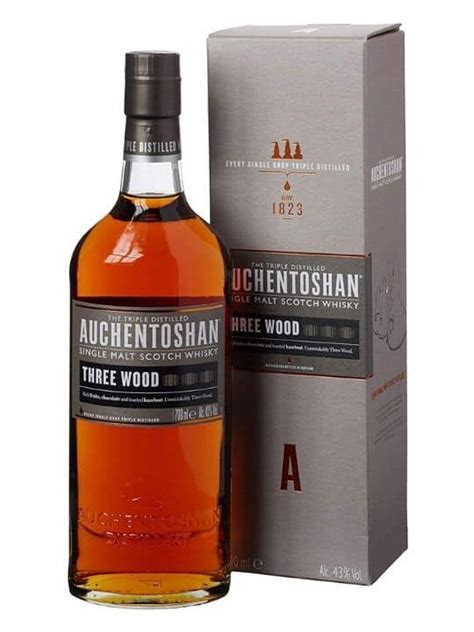 Auchentoshan Three Wood Single Scotch Malt Whisky 70cl • Capt. Caruana ...