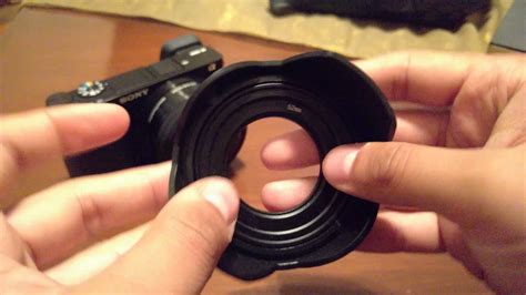 How To Install Lens Hood Sony 16 50mm F35 56 Kit Lens A6000 Fotodiox