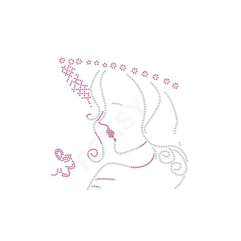 Girl Hot Fix Rhinestone Motif Foksycrystal