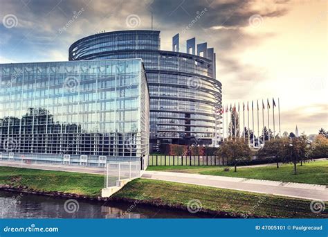 European Parliament Building. Strasbourg, France Stock Photo - Image ...