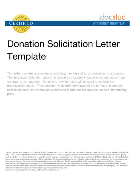 Solicitation Letter For Donations Templates Free Printable