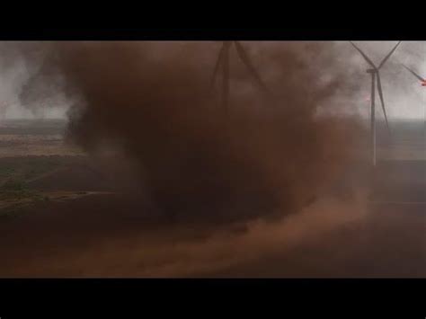 Insane Video Tornado Hits Windfarm Captured By Drone In 4k YouTube