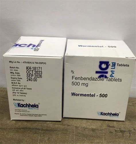 Fenbendazole Tablet 500mg at Rs 40/stripe | Antiparasitic Drugs in ...