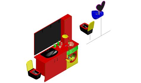 Toilet detail 3d model in dwg AutoCAD file. - Cadbull