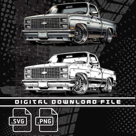 Chevy Squarebody Obs Ck Truck Digital File, PNG and SVG Files, Chevy ...