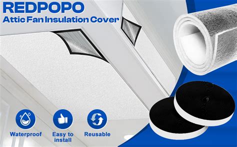 Reopopo 51 X 39” Attic Fan Cover Attic Door Insulation Cover With With