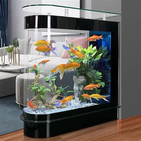 Buy Black Luxury Large Fish Tank 125Gal LED Aquarium Kit Upright Fish