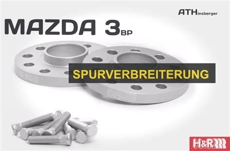 Spurverbreiterung Mazda 3 BP silber H R TÜV