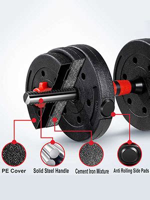 Amazon AJUMKER Dumbbells Barbell Set 20LBS 22LBS 44LBS With