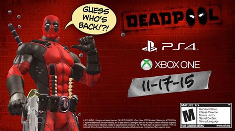 DEADPOOL Video Game to be Re-Released on PS4 and Xbox One on November 17