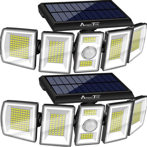 AmeriTop Solar Lights Outdoor 300 LED 6500K Motion Sensor Lights