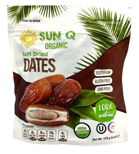 Sun Q Organic Soft Dried Turkish Dates Gourmet Mix