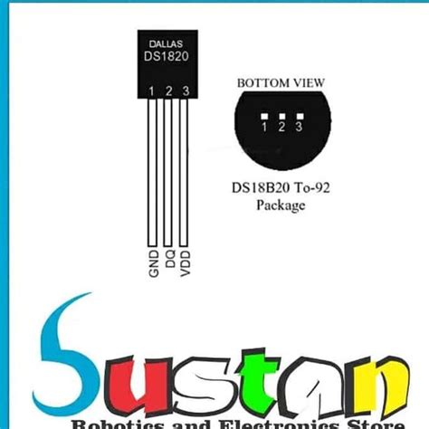 Jual Ds B To Dallas Temperature Suhu Sensor Compatible For