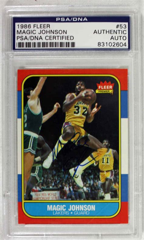 Lot Detail Magic Johnson Signed Fleer Psa Dna Encapsulated