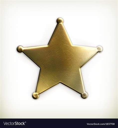 Sheriff Star Icon Royalty Free Vector Image Vectorstock