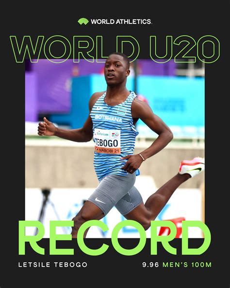 World Athletics On Twitter World U20 Record ‼️ Letsile Tebogo 🇧🇼 Runs