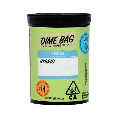 Dime Bag Black Cherry Gelato Hybrid Pre Rolls 14 Pack 7g Dime Bag