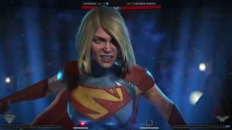 Injustice 2 Supergirl Vs Wonder Woman Multiverse Match Pc Gameplay