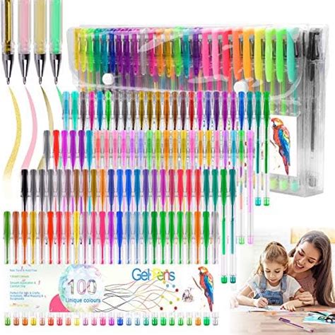 Colours Glitter Gel Pen Set Neon Glitter Colouring Pens Art Marker