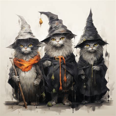 Halloween Witch Cats Free Stock Photo - Public Domain Pictures