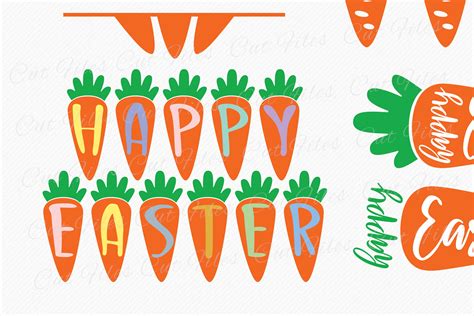 Easter Carrot Svg Bundle Carrot Frame Svg Happy Easter Svg Etsy