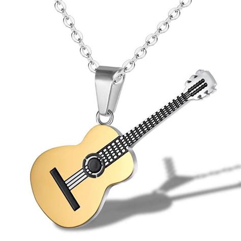 Guitar Necklace With Simple And Classic Design From Rosepal Stainless