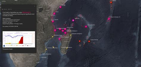 Coral Bleaching Map Tracks Coral Reef Health and Ocean Temperatures