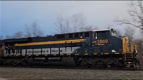 CSX ES44AH 1869 Baltimore & Ohio Heritage Locomotive Passes Thru New ...