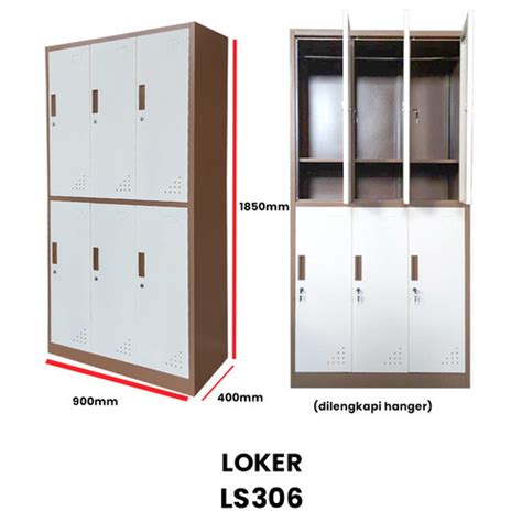 Jual Loker Besi Acero Lemari Locker Besi Acero 6pintu 3baris Non