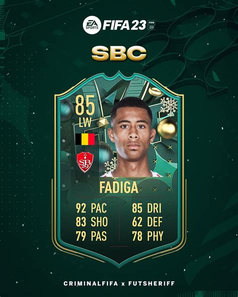 Fut Sheriff On Twitter 🚨fadiga 🇧🇪 Is Added To Come Vis Sbc During Ww