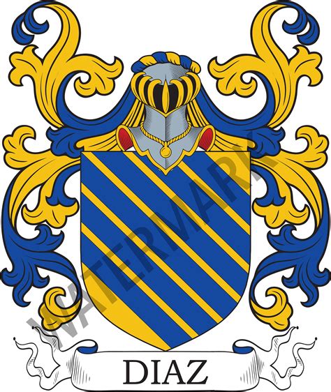 Diaz Family Crest Digital Download Diaz Coat of Arms JPG File Heraldry, Genealogy, Ancestry ...